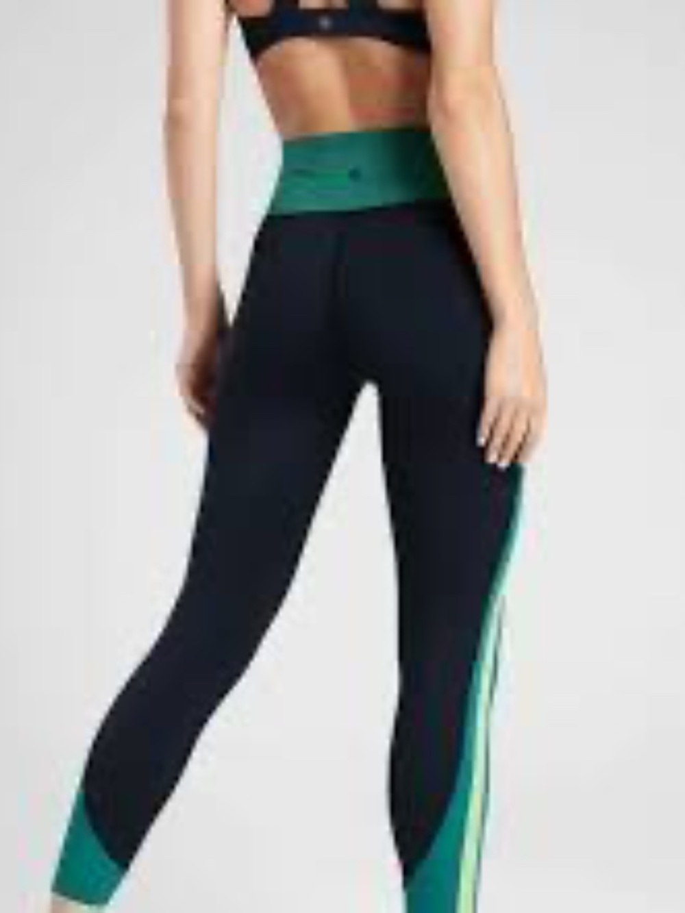 Athleta M High Rise Crunch Colorblock 7/8 Tights Leggings - Picture 2 of 11